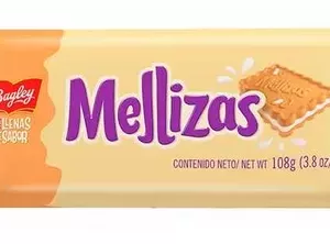 Galletitas vainillas rellenas de vainilla - Mellizas - Bagley